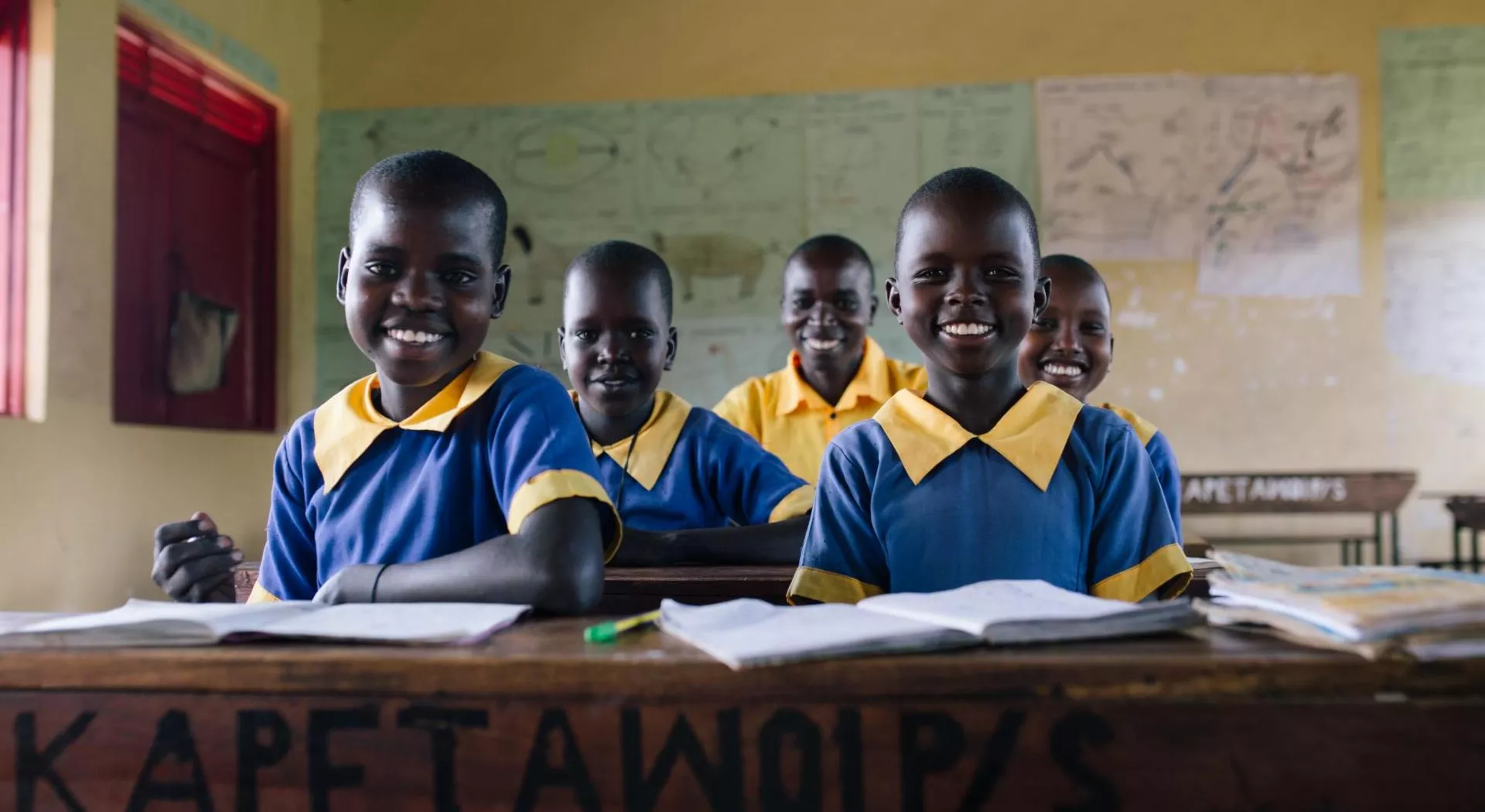 Kids at school in Uganda 