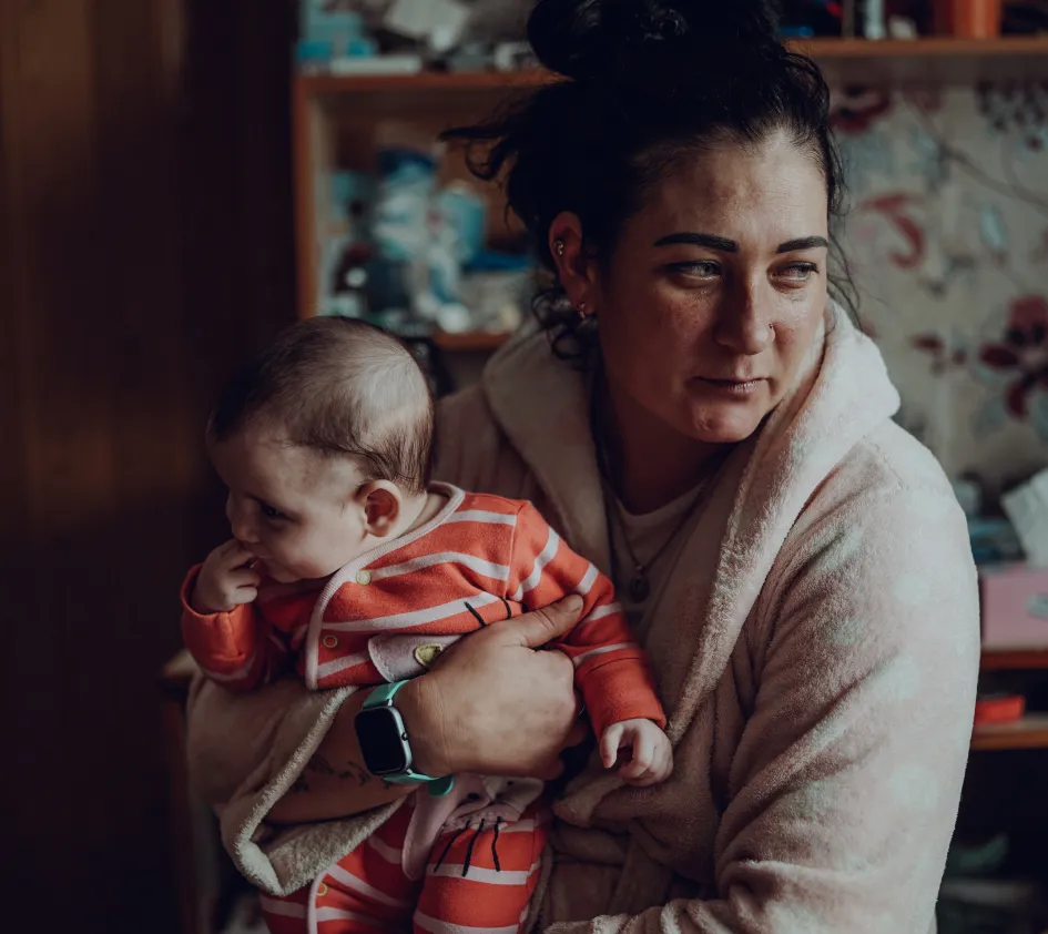 Tetyana met haar baby