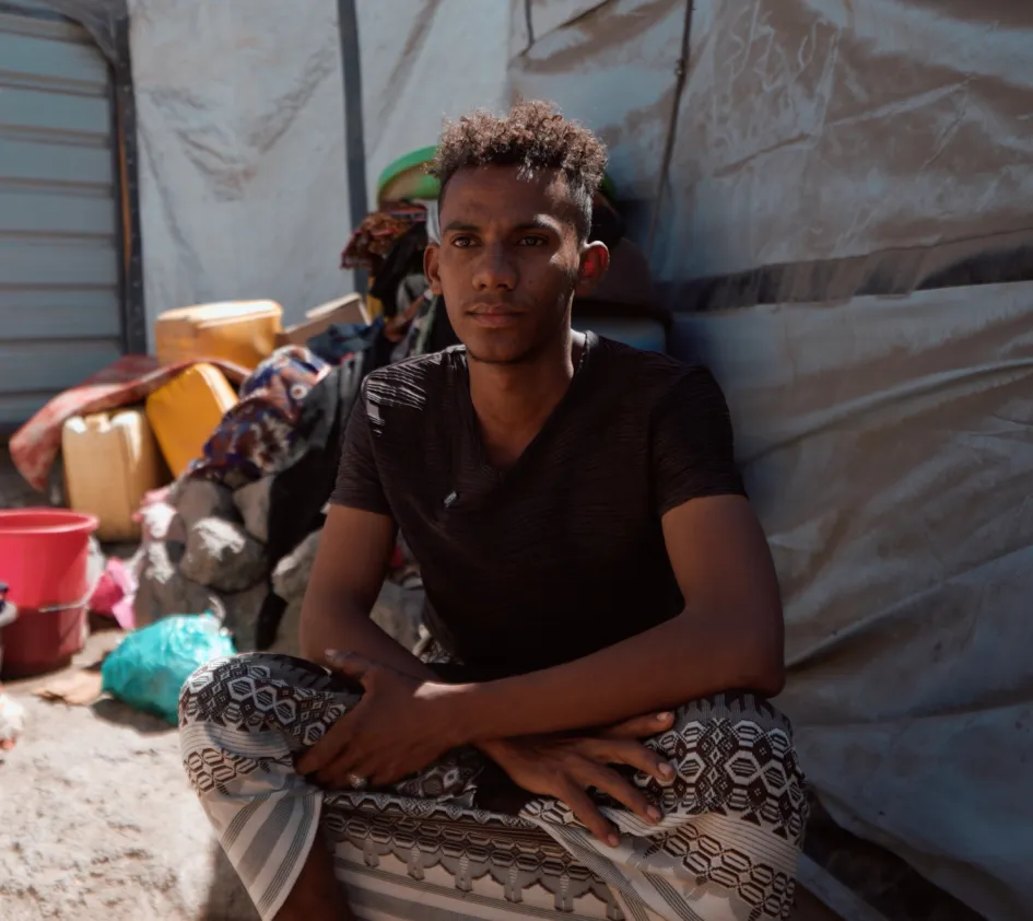 Basstam in a camp in Yemen