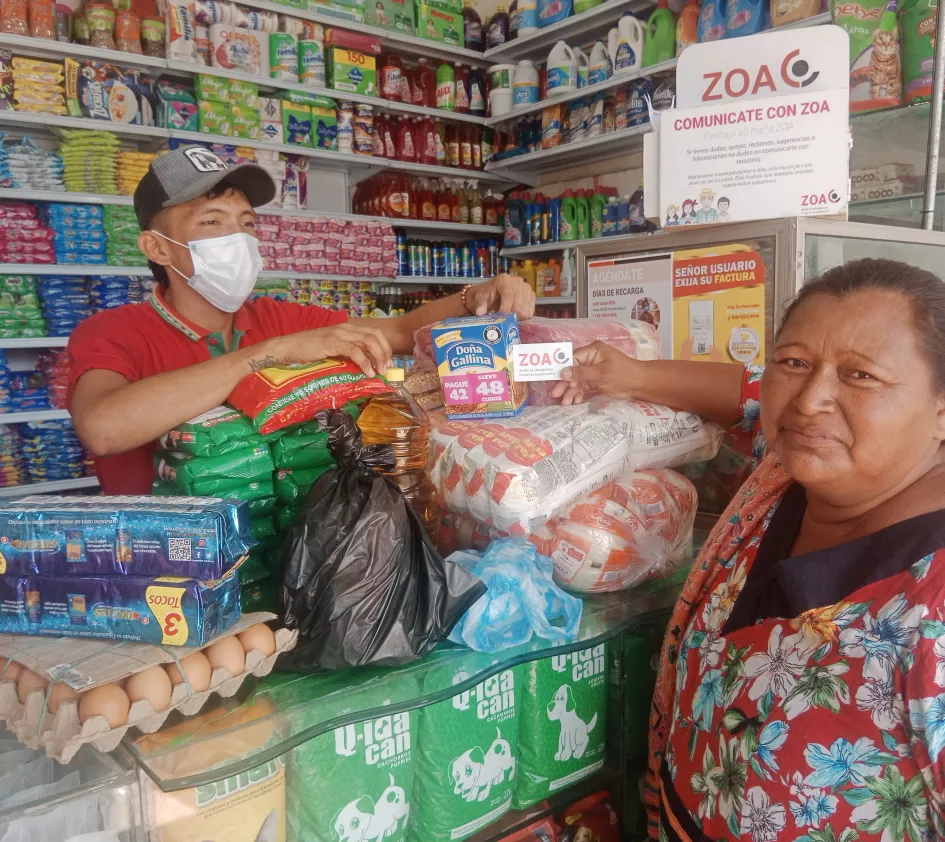 Met een voedselvoucher kunnen mensen zelf voedsel kopen