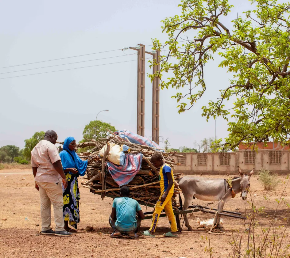 Assaleh and his family in Burkina Faso