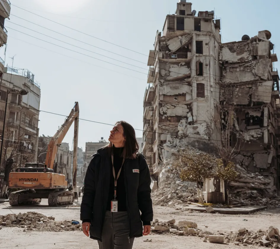 ZOA-colleague Marjanne van Vliet in Aleppo 