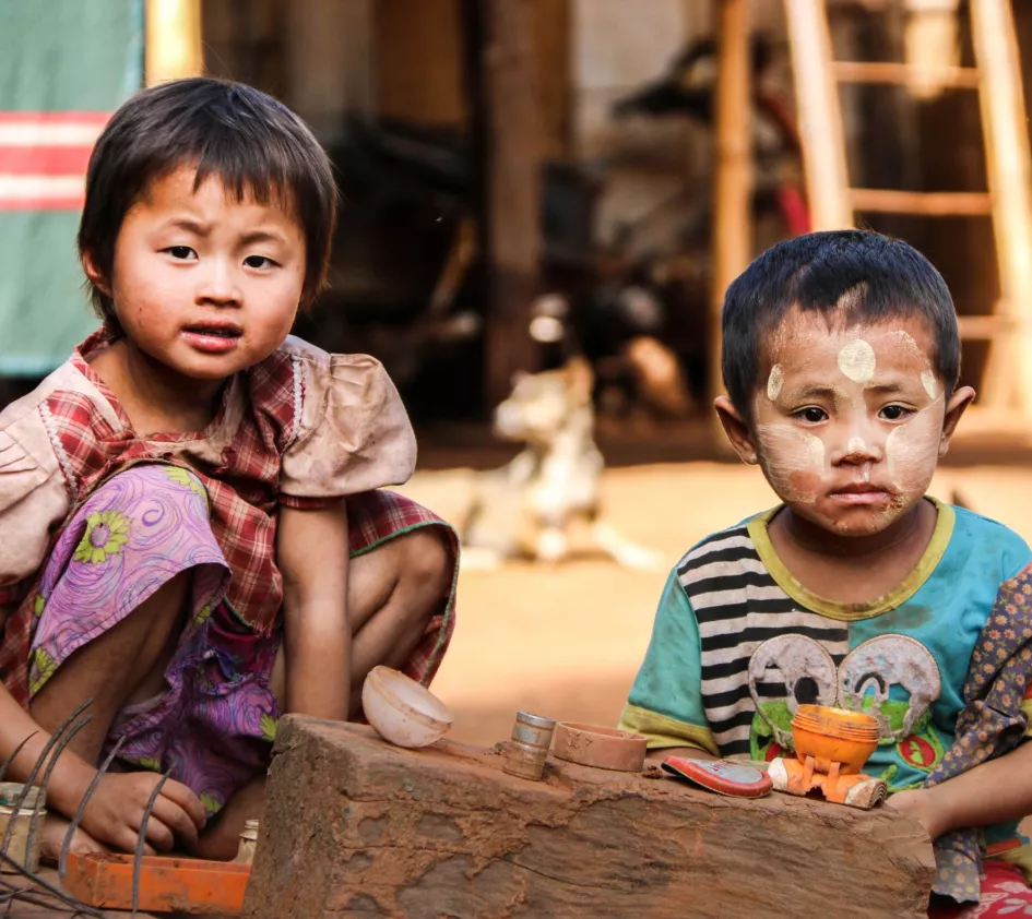 Kinderen in Myanmar