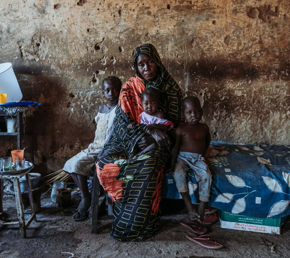Woman in refugee camp in Sudan