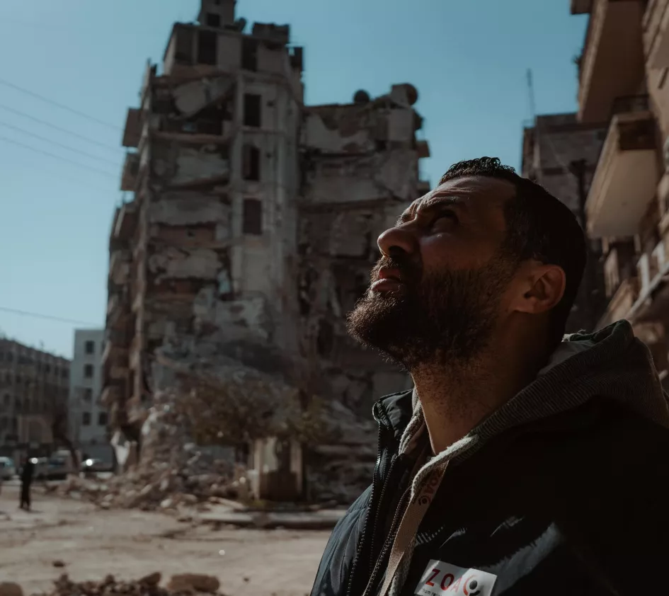 Syria Ehab after the earthquake