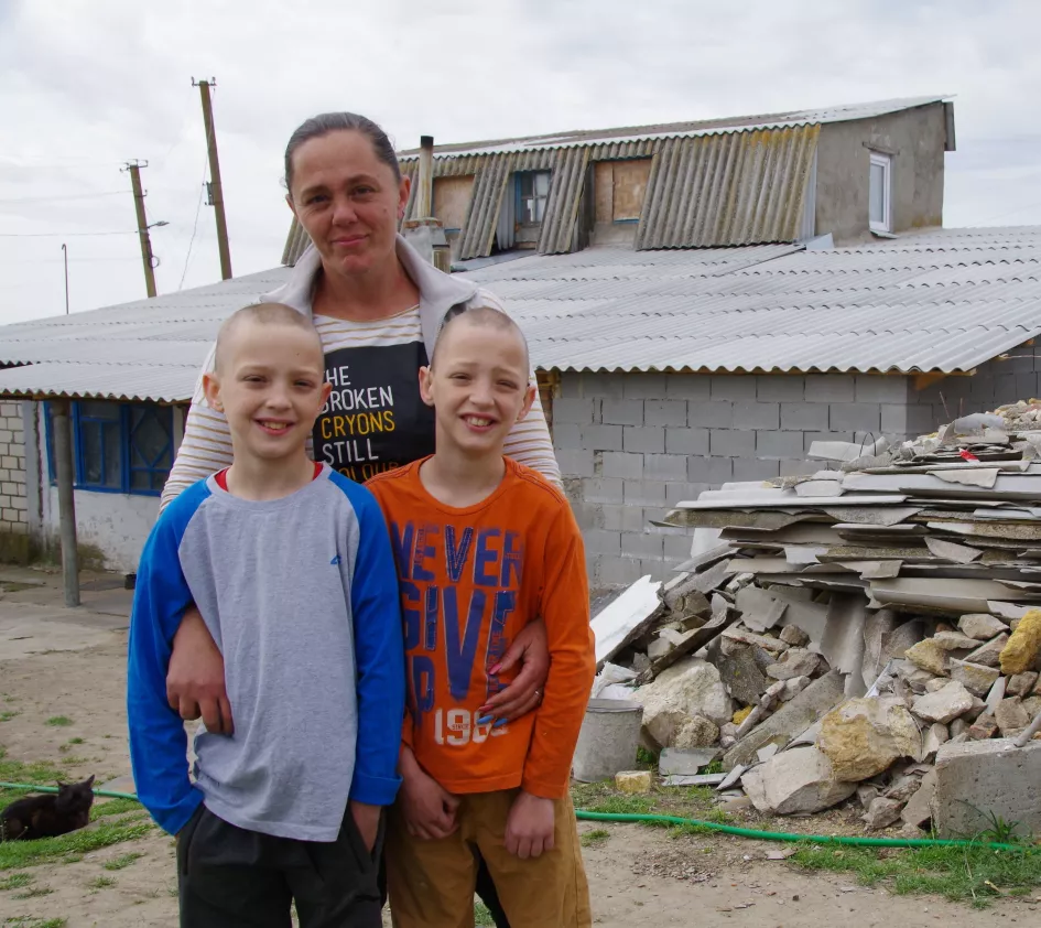 Halyina and her boys