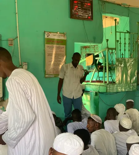 A man demonstrating the hotline