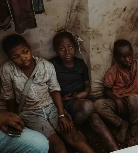 Nuru in Congo in zijn tent