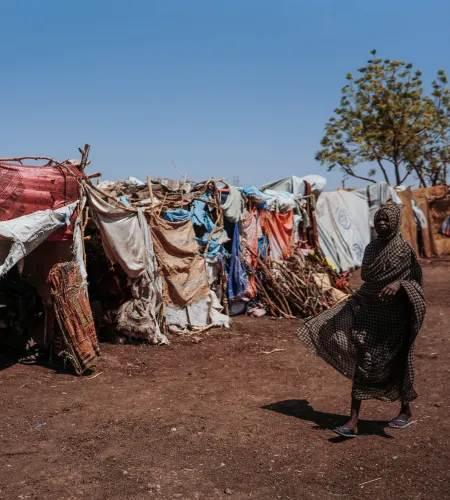 Vluchtelingenkamp in Sudan