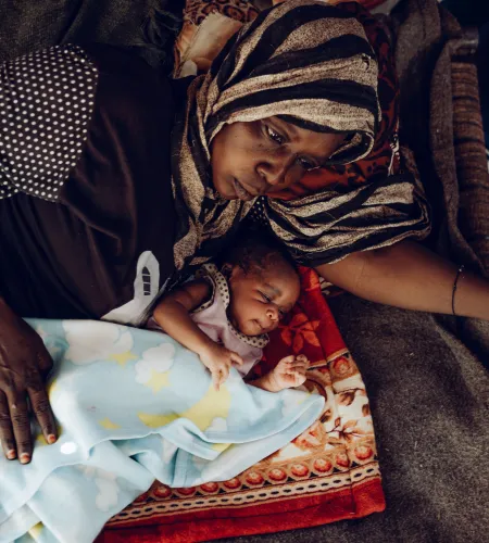 A woman and child in Sudan