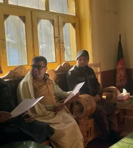 Village council meeting in Afghanistan