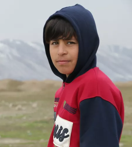 Boy in Bardarash in Iraq