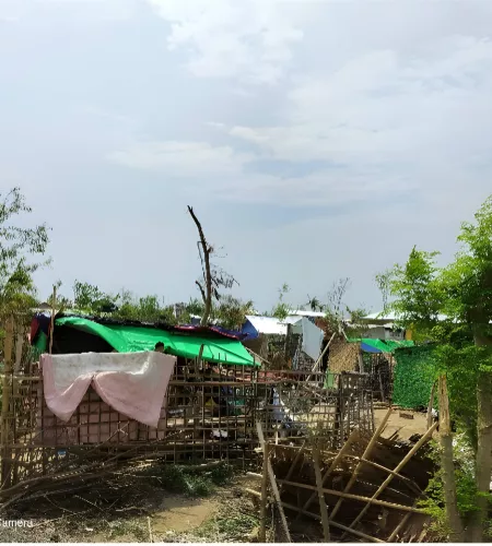 Cycloon schade Myanmar