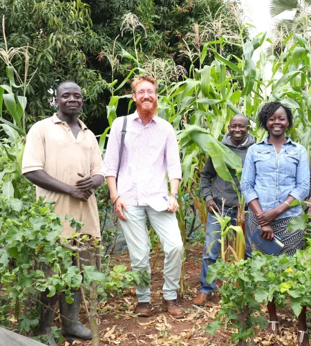 Joppe with other team members in Uganda