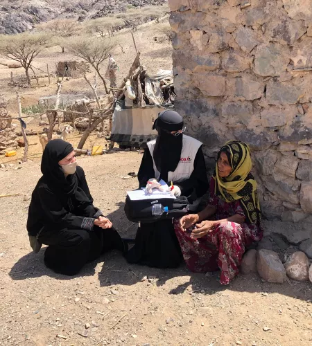 Gerrianne Pennings during a field visit in Yemen