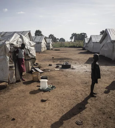 Vluchtenlingenkamp in Zuid-Sudan, foto Ruben Timman