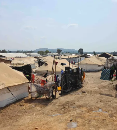 Overzichtsfoto van het vluchtelingenkamp