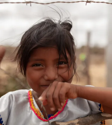 A girl in Colombia