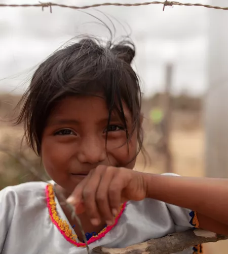 A girl in Colombia
