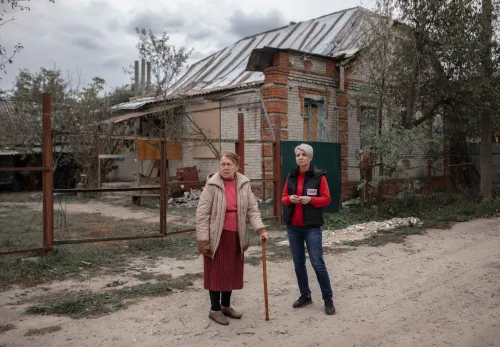 Iryna and a ZOA employee