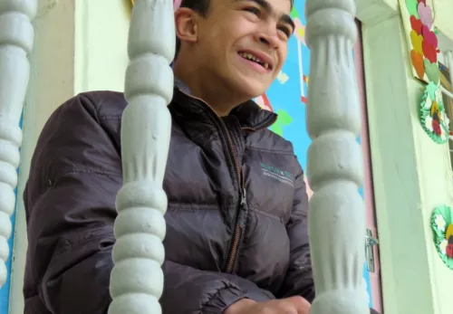 Abd from Mosul laughs