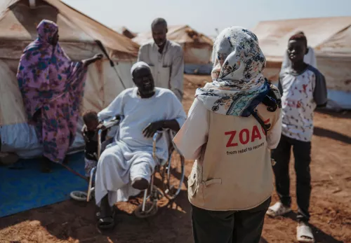 Relief work in Sudan