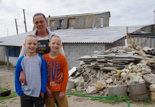 Halyina and her boys